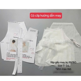 RN160_rập giấy may áo kiểu tay raglan