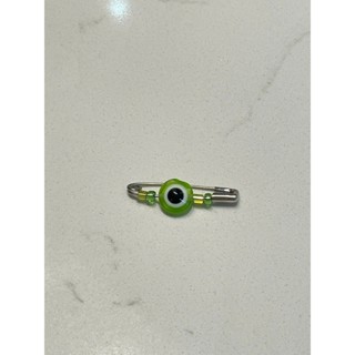 Safety pin necklace + charm (hạt màu theo charm)/ Vòng cổ kim tây có charm xỏ ngang pin