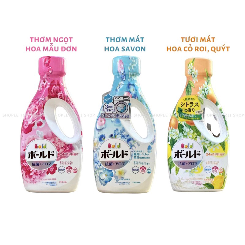 Nước Giặt Xả 2in1 Bold P&G Nhật Bản