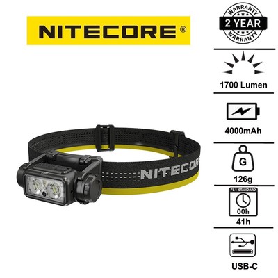 Đèn đội đầu siêu nhẹ NITECORE NU45 độ sáng 1700lm chiếu xa 172m pin 4000mAh chuyên chạy trail