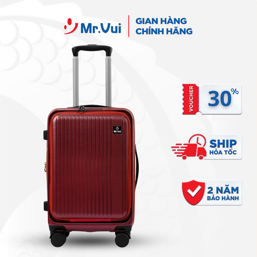 Vali nhựa Mr Vui VLC 205 size 20 inch vali xách tay thời trang (53 x 28 x 33 cm)