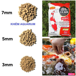 Cám cá Koi tăng trưởng KING FEED (42%Đạm) bao 5KG & CÁM NUTRECO