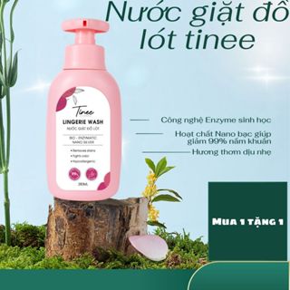 Nước giặt đồ lót Sinh Học Tinee 280ml Bản nâng cấp nano bạc mới kháng khuẩn an toàn cho da ( tặng 1 miếng mặt nạ B5)