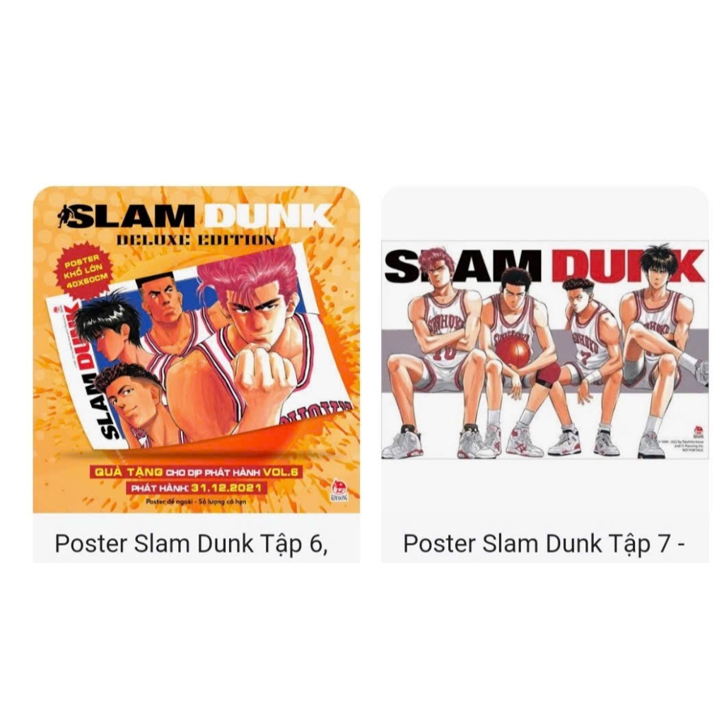 Sưu tầm - 2 Poster Slam Dunk (không kèm truyện)