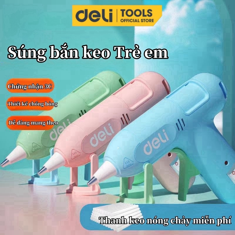  Súng Bắn Keo Nến Silicon Deli cho trẻ em 20W nhỏ - An Toàn Nhỏ Gọn Dễ Sử Dụng 