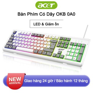 Bàn Phím Im Lặng Có Dây Của Acer Phối màu đôi Có Đèn LED RGB Thích Hợp Làm Văn Phòng Và Game