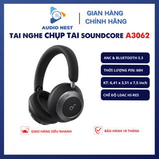 Tai Nghe Chụp Tai Bluetooth Soundcore Space One Pro A3062 ANC Thời Lượng Pin 60h - Bảo Hành 18 Tháng.