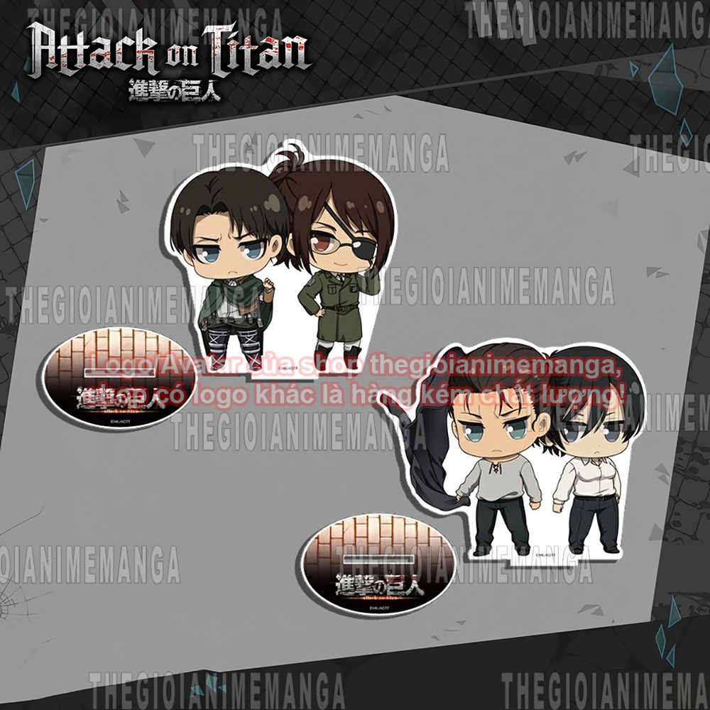 Standee Mini ATTACK ON TITAN Đại Chiến Titan THE FINAL SEASON Levi Hanji Eren Mikasa Mô hình mica ac