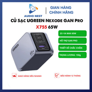 Củ Sạc UGREEN 65W Nexode GaN Pro X755 3 Cổng Chính Hãng- Bảo Hành 12 Tháng