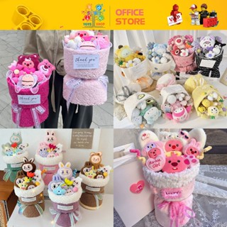 Bó Hoa Gấu Bông Hoa Búp Bê Hoạt Hình Nhiều Mẫu Dễ Thương Làm Quà Tặng 8/3 Sinh Nhật Tốt Nghiệp - Kèm Túi + Thiệp + Đèn