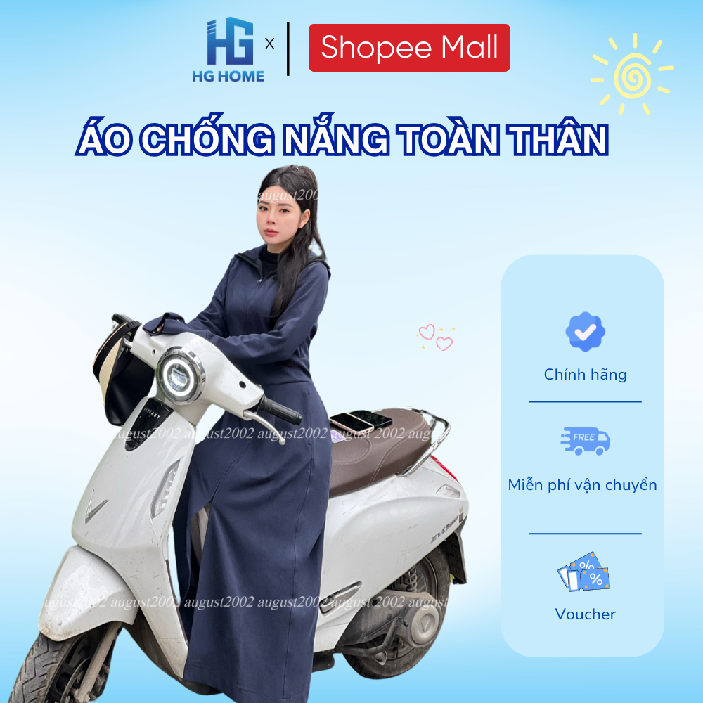 Áo Chống Nắng Toàn Thân Nữ HGHOME Chất Umi Dày Dặn , Áo Nắng Toàn Thân Dáng Dài Chống Tia UV Tốt