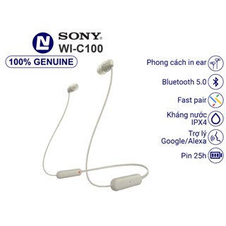 New Full box Sony WI-C100 Tai nghe không dây choàng cổ