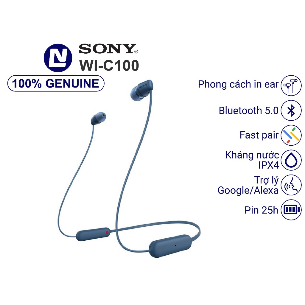 Tai nghe Sony WI C100 in ear không dây choàng cổ