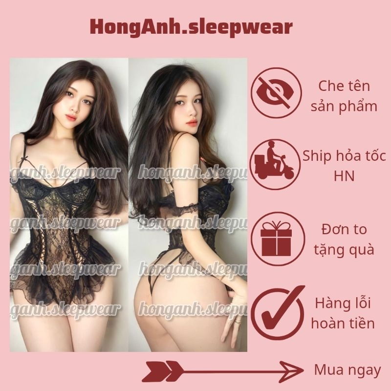J26 jumpsuit bộ liền thân bodysuit ren voan kèm vòng thun co dãn mềm mại