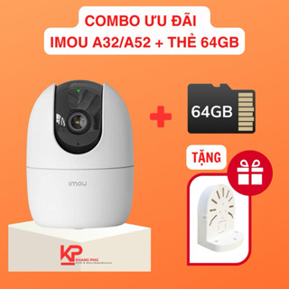   Combo  Camera IMOU A32 A32EP Imou A52 5MP A52P Chính Hãng + Thẻ 64GB TẶNG Đế L - Đàm thoại 2 Chiều 