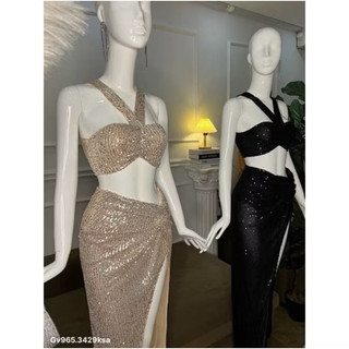 Váy đầm lấp lánh bling bling cao cấp cutout sang chảnh