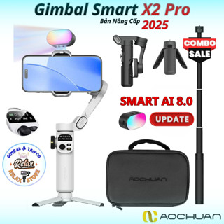 Gimbal SMART X2 PRO phiên bản 2025, Gymbal chống rung điện thoại quay phim chụp ảnh theo dõi vật thể