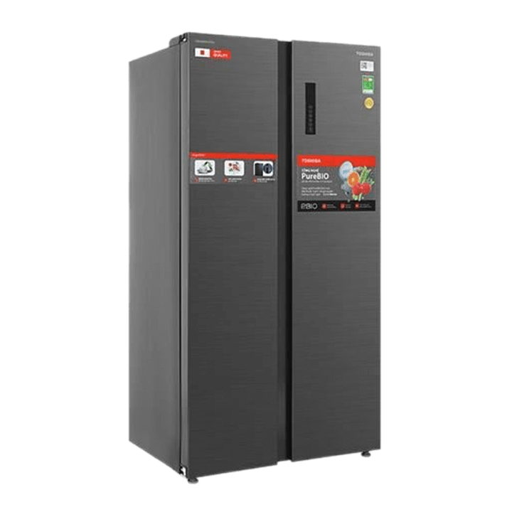 Tủ lạnh Side by Side Toshiba inverter 555 lít GR-RS696WI-PMV(60)-AG màu xám