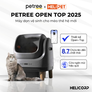 PETREE - OPEN TOP Máy Dọn Vệ Sinh Tư Động Cho Mèo - Ngăn Mùi Chống Văng Cát