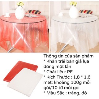 COMBO 10 KHĂN TRẢI BÀN DÙNG 1 LẦN