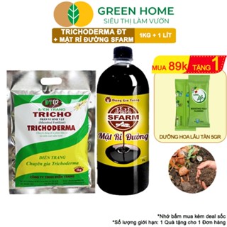 Combo Nấm Đối Kháng Trichoderma 1kg Và Mật Rỉ Đường Sfarm 1Lít, Greenhome,  Ủ Phân Bón, Ủ Đậu, Ủ Rác