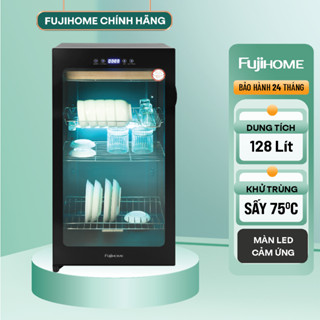 Tủ sấy chén bát tiệt trùng Fujihome DD128 công nghệ sấy nhiệt PTC - Bảo hành 24 tháng, màn hình hiển thị LED