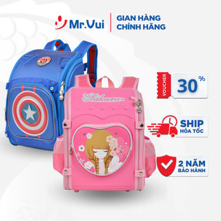 Balo chống gù mr vui blcg849 dành cho bé gái và bé trai lớp 1-3