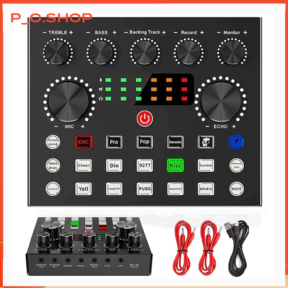 【🔥Rẻ】Sound card V8S, Sound card thu âm V8 có AutoTone Chất Lượng Cao