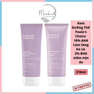  Kem Dưỡng Thể Paula's Choice 10% AHA Làm Sáng Da và 2% BHA mềm mịn da 210ml 