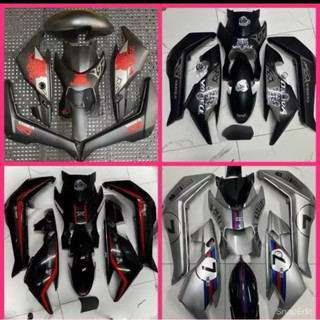 Bộ nhựa 8 món kèm tem hổ, tem số 7, tem chỉ đỏ...vv dùng cho xe điện Xmen (tặng 4 ốc cnc gắn mặt lạ) phụ tùng phụ kiện