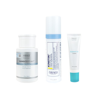 Combo 3 tác động: Kem dưỡng Obagi Retinol 1.0 28g + BHA Obagi Pore Therapy 148ml + Kem phục hồi Obagi Kinetin Cream 50ml