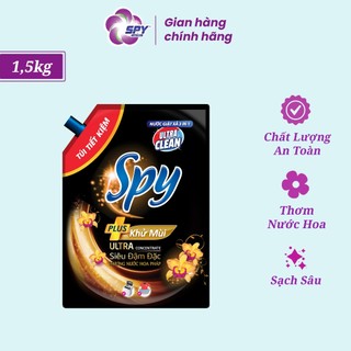  Túi Nước Giặt Xả SPY Ultra Clean Plus 1.5kg – Hương Nước Hoa Pháp Trắng Sạch Thơm Lâu 