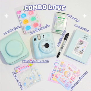 Combo Instax Mini 12 - BỘ MÁY và phụ kiện chụp ảnh lấy liền Fujifilm Instax - Bảo Hành Chính hãng 1 năm