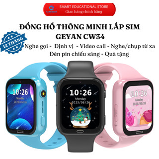 Đồng hồ thông minh Geyan Lắp sim 4G Nghe Gọi  Định vị Cảnh báo nguy hiểm cho bé có bảo hành