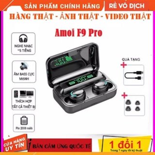 ÂM THANH CỰC CHUẨN - KIÊM CẢ SẠC DỰ PHÒNG TAI PHONE NGHE NHẠC BLUETOOTH F9 PRO MINI KHÔNG DÂY