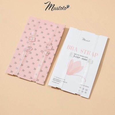 Dây Vai Áo Lót Trong Suốt Sợi Dẹt Mustoto (1 cặp) (PK07)