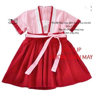 RG288_Rập giấy may đầm hằng nga bé gái