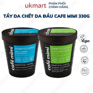 Muối gội tẩy tế bào chết da đầu, tóc Cafe Mimi Shampoo Scrub 330g làm sạch da đầu, giảm dầu bết