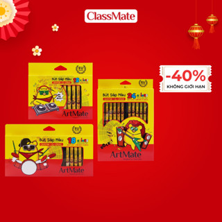 Bút Sáp Màu Artmate CLASSMATE 12-24 Màu, Màu Mịn, Độ Chồng Màu Tốt, Bám Giấy Tốt Cho Bé Tập Tô CL-CR101/102/103