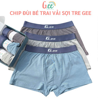 Set 3 sịp bé trai Gee, sịp đùi vải sợi tre, gỗ sồi mềm đẹp thông thoáng cả ngày cho bé yêu size 10-75Kg