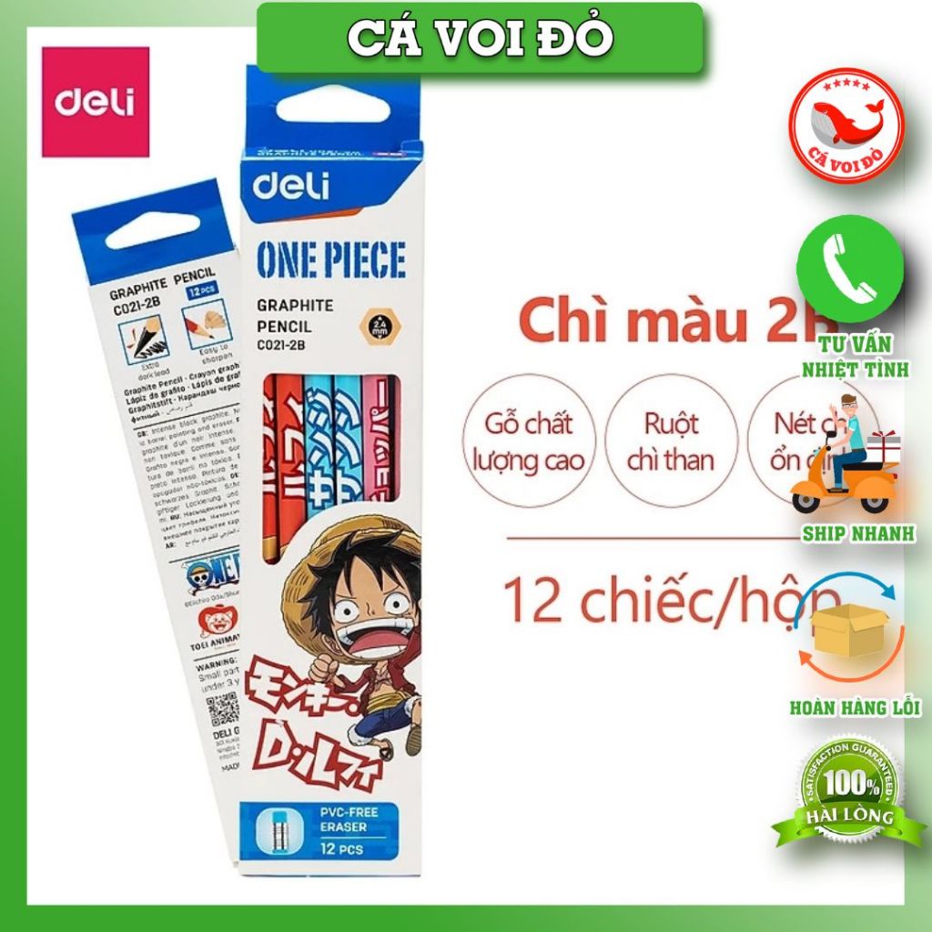 Bút chì gỗ 2B One Piece Deli C021