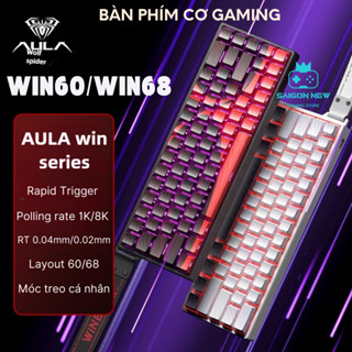 Bàn phím cơ Gaming Aula Win60 / Win68 - Công nghệ Rapid Trigger 0.04, 0,02mm - Có Hotswap - LED RGB