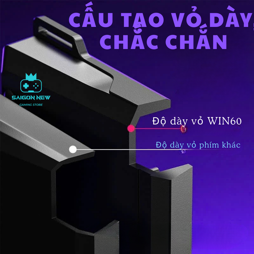 Bàn phím cơ Gaming Aula Win60 / Win68 - Công nghệ Rapid Trigger 0.04, 0,02mm - Có Hotswap - LED RGB | BigBuy360 - bigbuy360.vn
