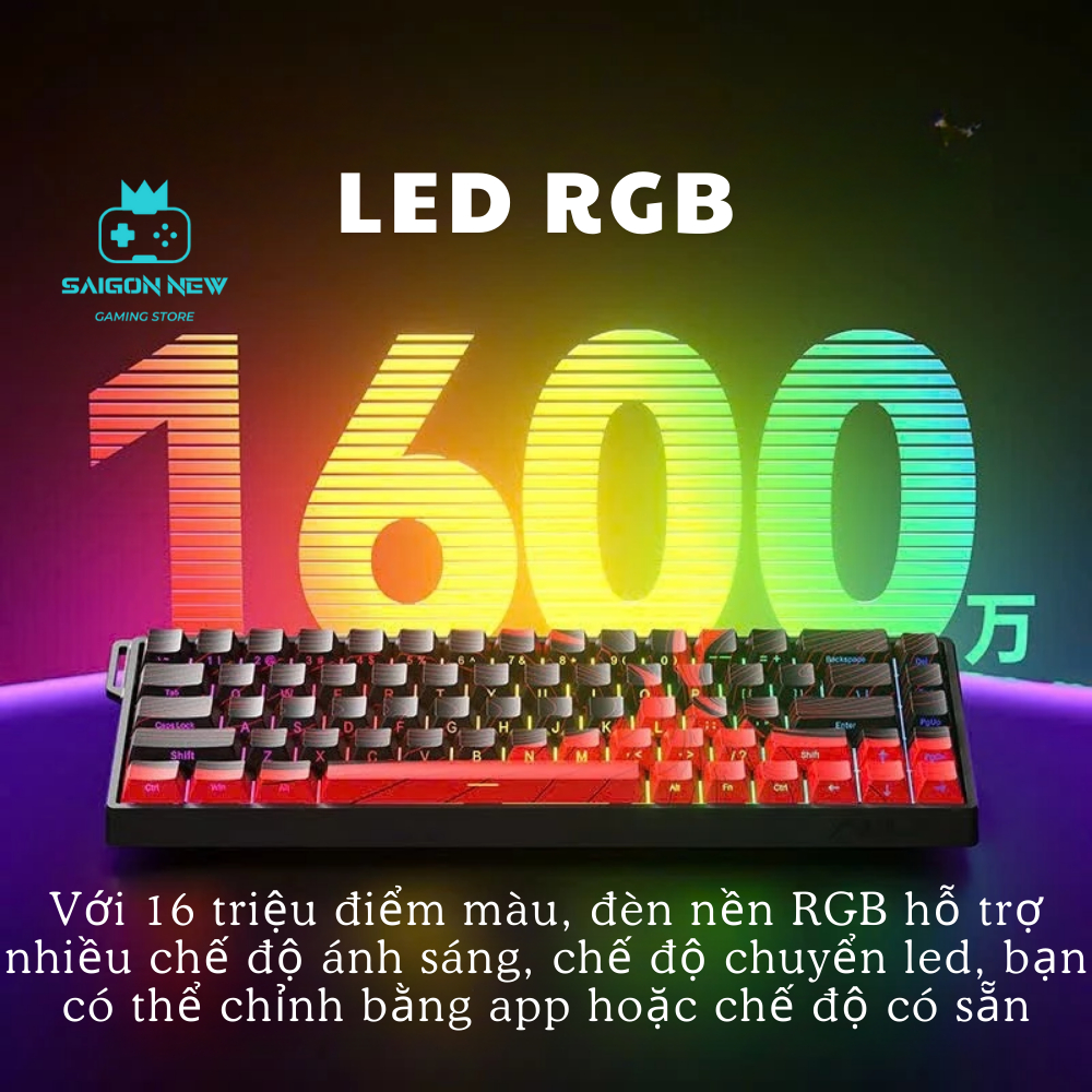 Bàn phím cơ Gaming Aula Win60 / Win68 - Công nghệ Rapid Trigger 0.04, 0,02mm - Có Hotswap - LED RGB | BigBuy360 - bigbuy360.vn
