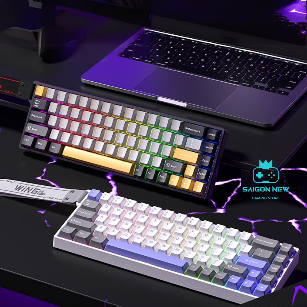 Bàn phím cơ Gaming Aula Win60 / Win68 - Công nghệ Rapid Trigger 0.04, 0,02mm - Có Hotswap - LED RGB | BigBuy360 - bigbuy360.vn
