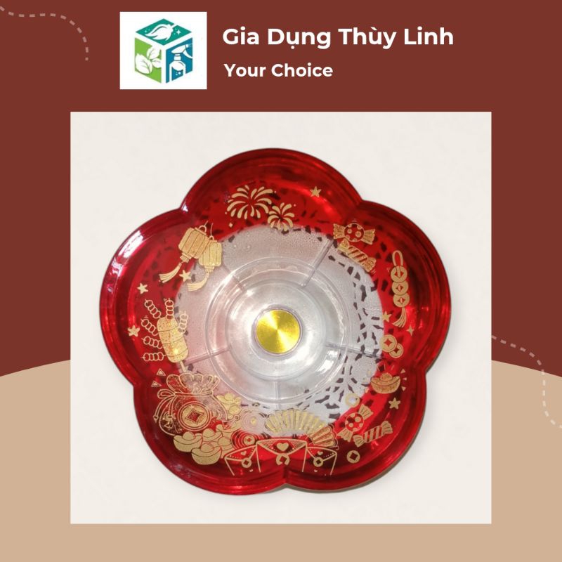 Khay mứt Tết, hộp mứt tết có nhạc, hộp đựng bánh kẹo tết hoa 5 cách