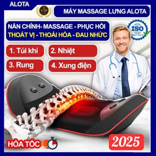 Máy massage lưng ALOTA M56 với 5 chế độ massage cao cấp, Đai massage lưng an toàn tiện lợi