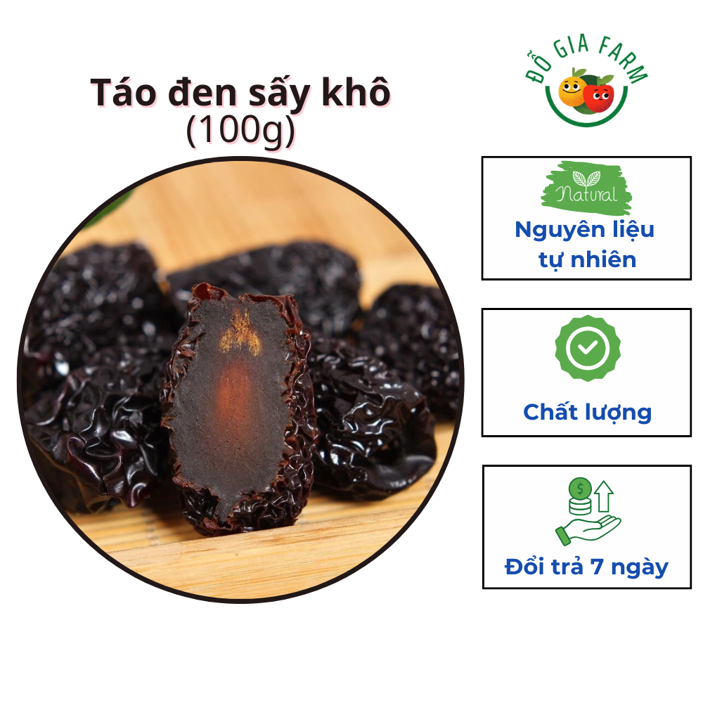 Táo Đen Sấy Khô 100gr