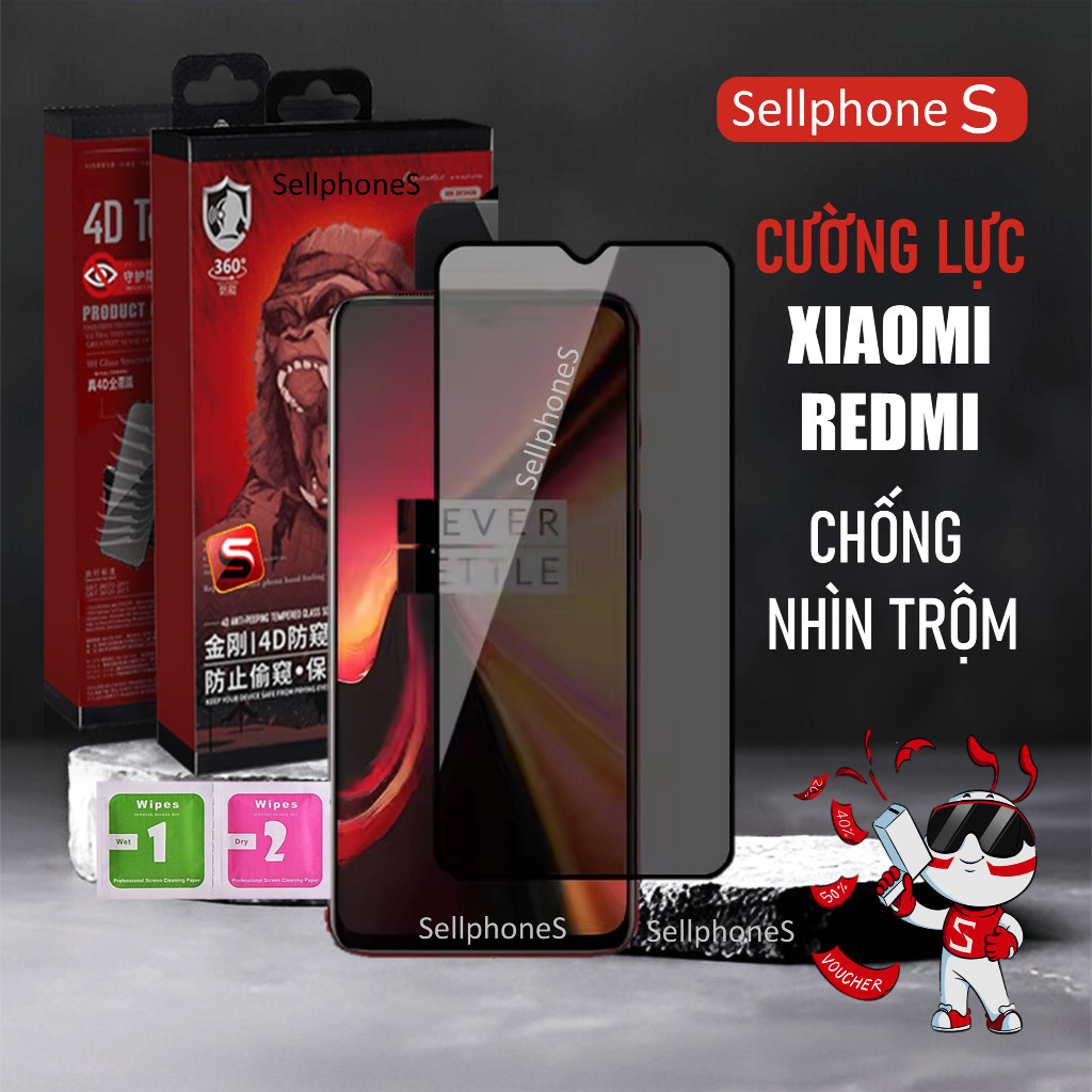 Kính cường lực Chống nhìn trộm Xiaomi Redmi 13C 12C 10C 9C Note 11 10 10s 11s A3 9A 9 8 12 13 4g 5g