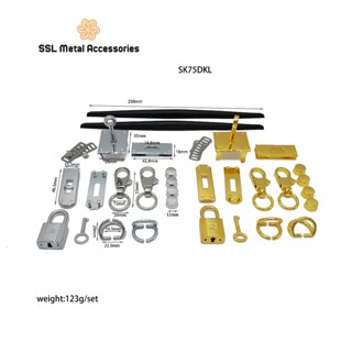  Bộ khóa túi HM 12 chi tiết hợp kim cao cấp sử dụng thay thế cho khoá túi HM phụ kiện làm túi handmade SK75DKL  1set  